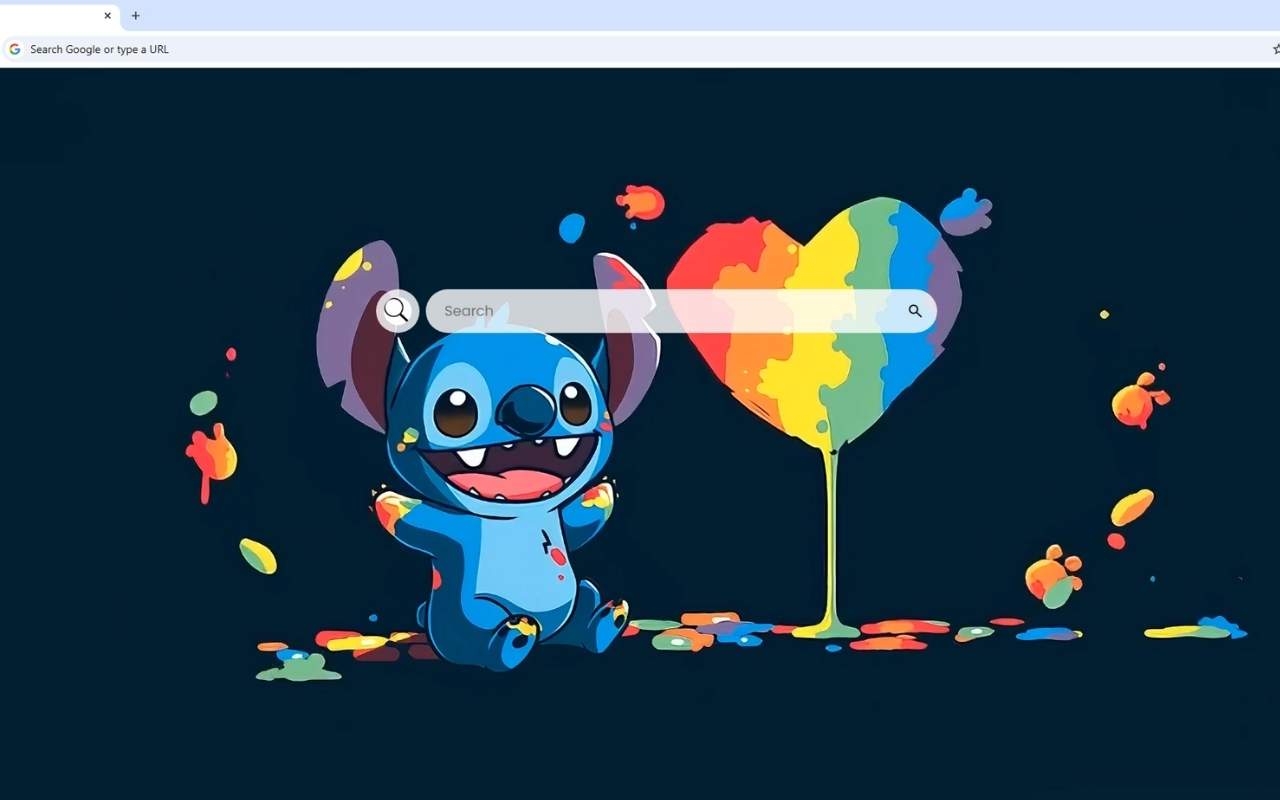 Stitch Love Heart Live Wallpaper